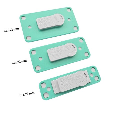 CombiCraft Blanco Office naambadge met magneet turquoise vanaf 10 stuks - per stuk