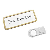 Blanco naambadge Office goud - per stuk