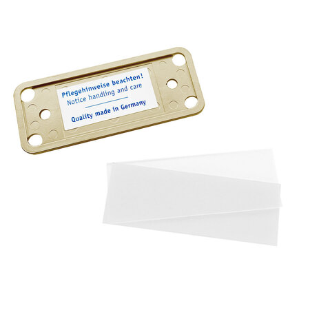 CombiCraft Blanco Office naambadge kunststof met clip goudkleurig vanaf 10 stuks - per stuk