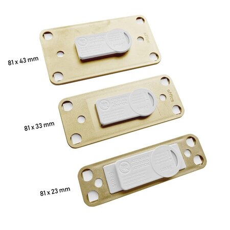 Blanco Office naambadge kunststof met clip goudkleurig vanaf 10 stuks - per stuk