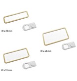 Blanco Office naambadge kunststof met clip goudkleurig vanaf 10 stuks - per stuk