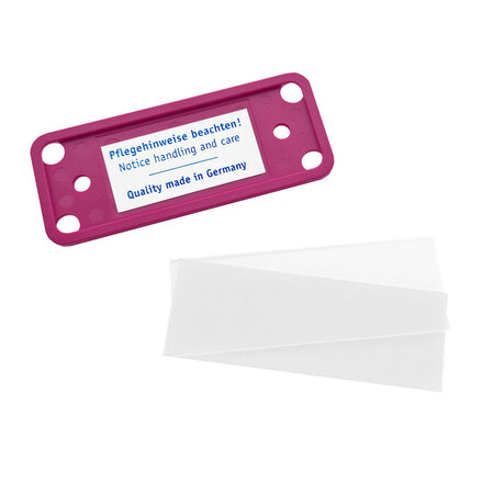 Blanco Office naambadge kunststof met speld magento vanaf 10 stuks - per stuk