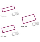 CombiCraft Blanco Office naambadge kunststof met speld magento vanaf 10 stuks - per stuk