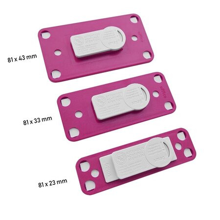 Blanco Office naambadge kunststof met speld magento vanaf 10 stuks - per stuk