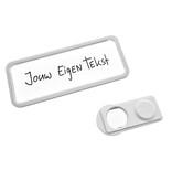 CombiCraft Blanco Office naambadge kunststof met clip lichtgrijs vanaf 10 stuks - per stuk