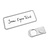 Blanco naambadge Office lichtgrijs - per stuk