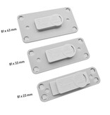 CombiCraft Blanco Office naambadge kunststof met clip lichtgrijs vanaf 10 stuks - per stuk