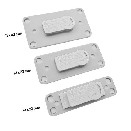 Blanco Office naambadge kunststof met clip lichtgrijs vanaf 10 stuks - per stuk