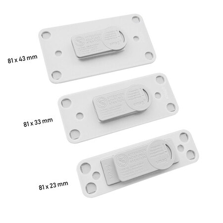 CombiCraft Blanco Office naambadge kunststof met brochespeld wit vanaf 10 stuks - per stuk