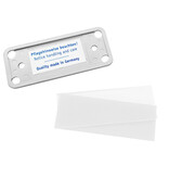 CombiCraft Blanco Office naambadge kunststof met speld zilverkleurig vanaf 10 stuks - per stuk