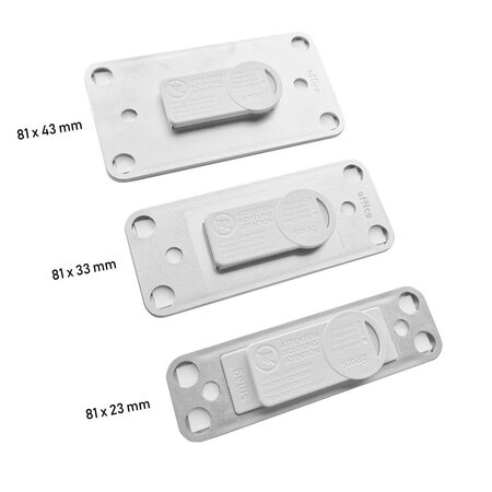 CombiCraft Blanco Office naambadge kunststof met speld zilverkleurig vanaf 10 stuks - per stuk