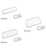 CombiCraft Blanco Office naambadge kunststof met speld zilverkleurig vanaf 10 stuks - per stuk