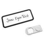 CombiCraft Blanco Office naambadge kunststof met speld zwart vanaf 10 stuks - per stuk