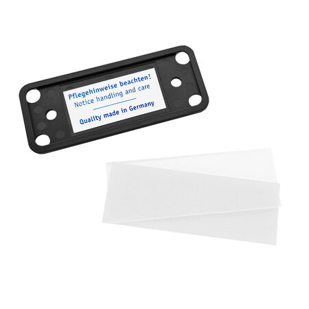 CombiCraft Blanco Office naambadge kunststof met speld zwart vanaf 10 stuks - per stuk