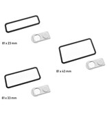 CombiCraft Blanco Office naambadge kunststof met speld zwart vanaf 10 stuks - per stuk