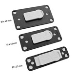 CombiCraft Blanco Office naambadge kunststof met speld zwart vanaf 10 stuks - per stuk