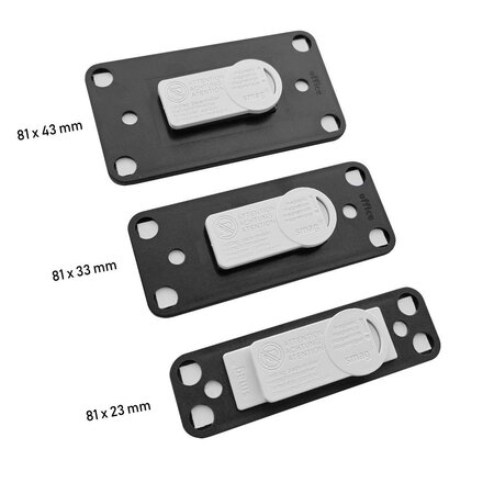 CombiCraft Blanco Office naambadge kunststof met speld zwart vanaf 10 stuks - per stuk