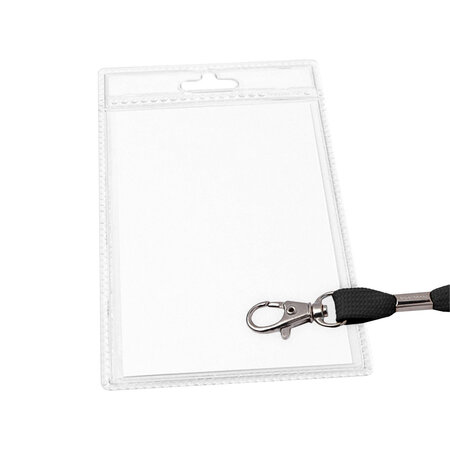 Blanco badgehouder met keycord 65x110mm vanaf 20 stuks - per stuk