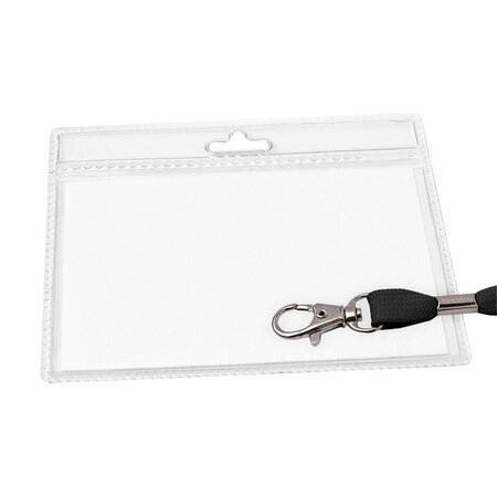 Blanco badgehouder met koord 95x75mm vanaf 20 stuks - per stuk