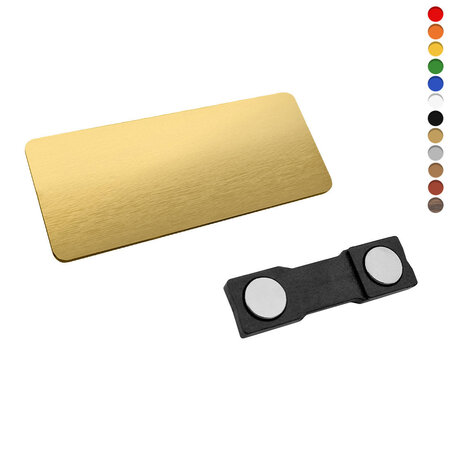 Blanco naambadge kunststof 72x30mm rechthoek - per 1 stuk