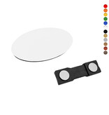 Blanco naambadge plastic 65x35mm ovaal - per 1 stuk