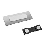 Blanco naambadge plastic 70x20mm rechthoek - per 1 stuk