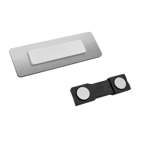 Blanco naambadge plastic 70x20mm rechthoek - per 1 stuk