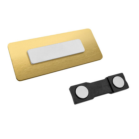 Kunststof naambadge met tekst gravering 72x30mm - per 1 stuk