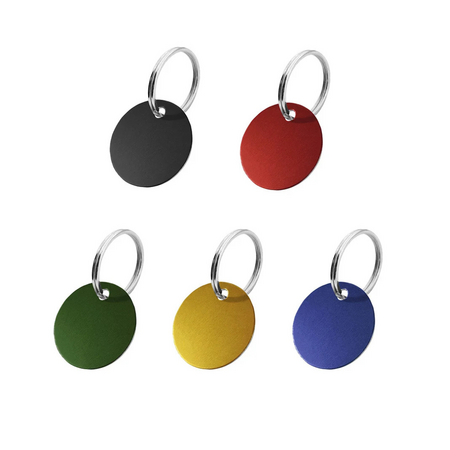 CombiCraft Aluminium sleutellabel met dubbelzijdige gravering van tekst en logo - per stuk