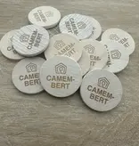 Houten munten met eigen gravering Ø37mm - per 100 stuks