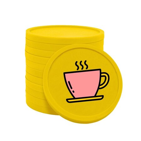 Gekleurde koffie consumptiemunten Ø29mm - per 100 stuks
