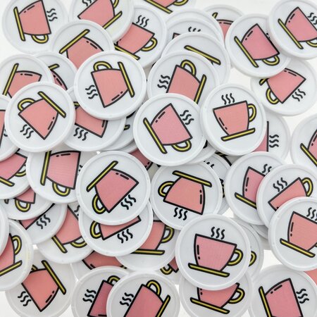 Gekleurde koffie consumptiemunten Ø29mm - per 100 stuks