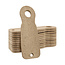 Blanco houtvezel Caddy-Key winkelwagenmunten €1 formaat - per 50 stuks