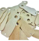 Blanco houtvezel Caddy-Key winkelwagenmunten €1 formaat - per 50 stuks