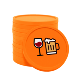 CombiCraft Gekleurde bier en wijn consumptiemunten Ø29mm - 100 stuks