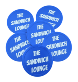 Grote plastic munten Ø70mm met jouw eigen ontwerp