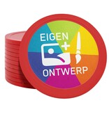 Grote plastic munten Ø70mm met jouw eigen ontwerp