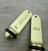 CombiCraft Big Classic aluminium hotel sleutelhanger goud met gravering