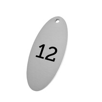 Aluminium nummer plaatje 40x90mm