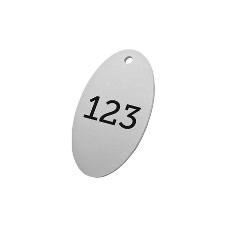 Aluminium nummerplaatje 37x67mm met nummer - per stuk