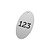 Aluminium nummer plaatje 37x67mm