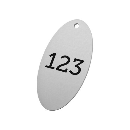 Aluminium nummerplaatje 45x85mm met nummer - per stuk