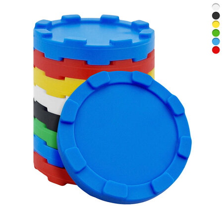 Stapelbare munten of fiches in meerdere kleuren Ø29mm - 100 stuks