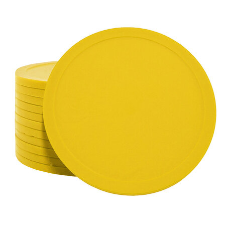 Blanco plastic munten Ø70mm - per 100 stuks