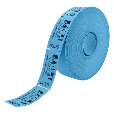 CombiCraft Consumptiebon op rol 57x30mm met tekst 'Alleen vandaag geldig' - per 1000 bonnen