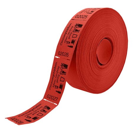 CombiCraft Consumptiebon op rol 57x30mm met tekst 'Alleen vandaag geldig' - per 1000 bonnen