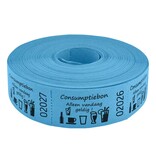 Consumptiebon op rol 57x30mm met tekst 'Alleen vandaag geldig' - per 1000 bonnen