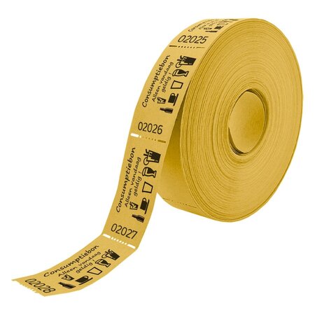 CombiCraft Consumptiebon op rol 57x30mm met tekst 'Alleen vandaag geldig' - per 1000 bonnen