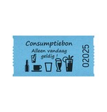 Consumptiebon op rol 57x30mm met tekst 'Alleen vandaag geldig' - per 1000 bonnen