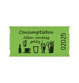 Consumptiebon op rol 57x30mm met tekst 'Alleen vandaag geldig' - per 1000 bonnen